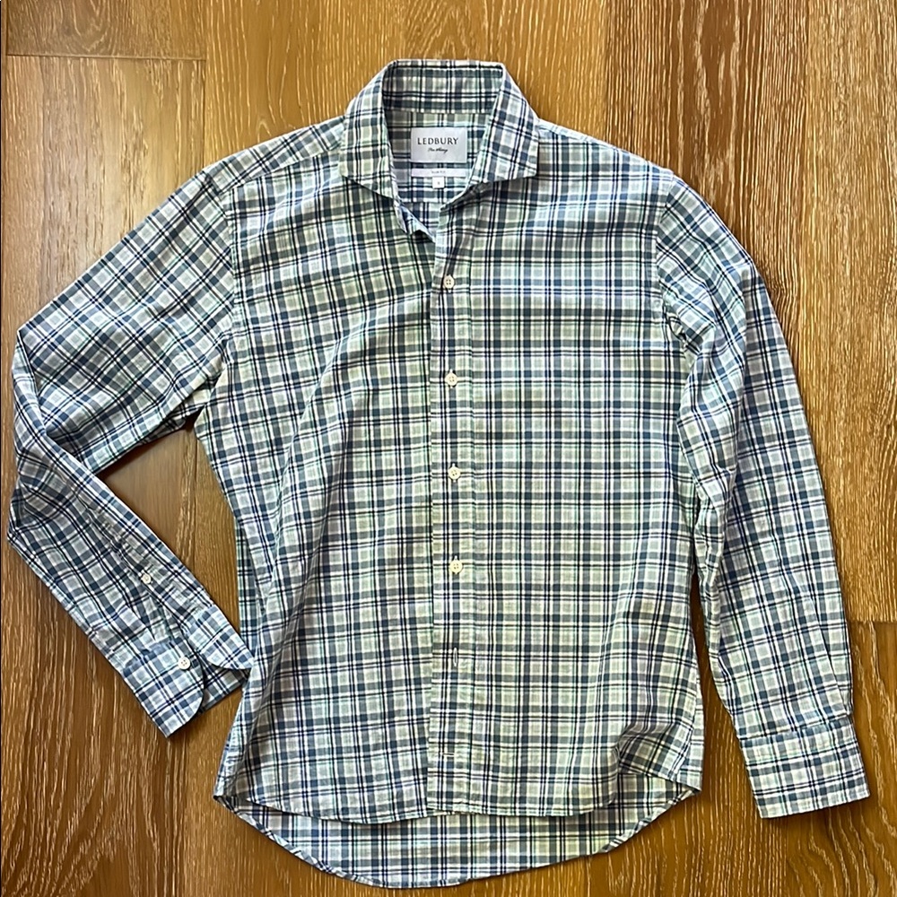 EUC Ledbury Men's Classic Plaid Button-Down Shirt S Slim fit